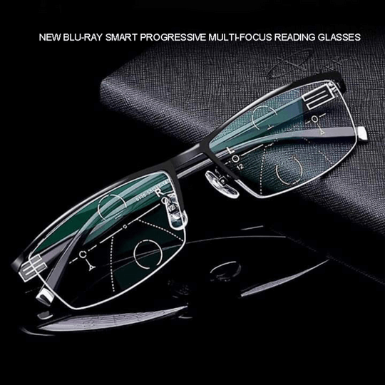 Hudson & Jurgen – Multi-Focus Smart Glasses with Adaptive Blue Light Lenses | Seamless Vision for All Activities