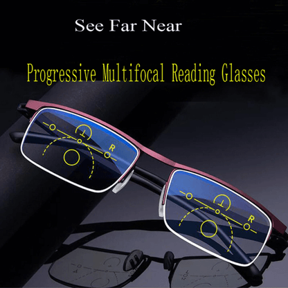 Hudson & Jurgen – Multi-Focus Smart Glasses with Adaptive Blue Light Lenses | Seamless Vision for All Activities