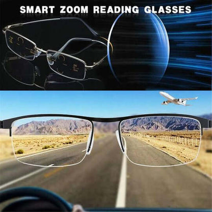 Hudson & Jurgen – Multi-Focus Smart Glasses with Adaptive Blue Light Lenses | Seamless Vision for All Activities