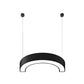 Acrylic DIY Semicircle LED Industrial Metal Chandelier Interior Suspension Light