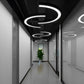 Acrylic DIY Semicircle LED Industrial Metal Chandelier Interior Suspension Light