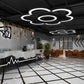 Acrylic DIY Semicircle LED Industrial Metal Chandelier Interior Suspension Light