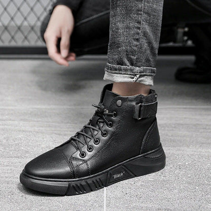 Italian High-Top Casual Martin Leather Boots