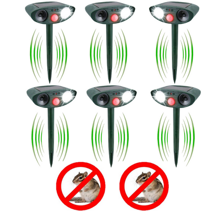 Ultrasonic Jordegern Afskrækkende - Soldrevet - Bliv Fri for Jordegern på 48 Timer