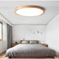 Modern Wood Round Flush Mount Ceiling Lights Living Room