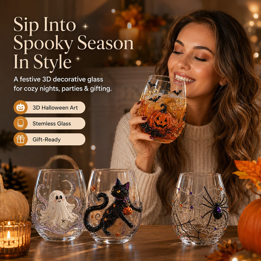 Ventayo – Handgefertigtes Halloween-Trinkglas