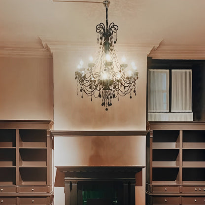 Black Palace Candle Branch Crystal Chandeliers Light