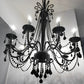 Black Palace Candle Branch Crystal Chandeliers Light