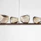 Bursting Bubbles 6 Irregular Cognac Stones Modern Glass Chandelier Lighting