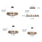 Bursting Bubbles 6 Irregular Cognac Stones Modern Glass Chandelier Lighting