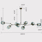 Artistic Bubble Blue Glass Chandelier Light Fixture
