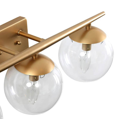 Minimalist 3-Light Gold Dimmable Vanity Light