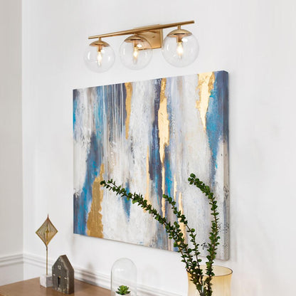 Minimalist 3-Light Gold Dimmable Vanity Light