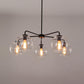 Modern 5-Light Hand Blown Glass Globe Chandelier