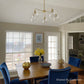 Modern 5-Light Hand Blown Glass Globe Chandelier