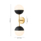 Retro Mid-century 2-Light Opal Glass Globe Linear Wall Sconce