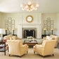 Contemporary 12-Light Opal Glass Globe Semi-Flush Mount
