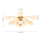 Contemporary 12-Light Opal Glass Globe Semi-Flush Mount