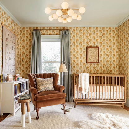 Contemporary 12-Light Opal Glass Globe Semi-Flush Mount