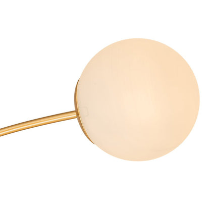 Contemporary 12-Light Opal Glass Globe Semi-Flush Mount
