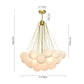 Contemporary 3-Light Cluster Glass Globe Frosted Bubble Chandelier
