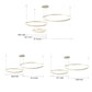 Circular Metal Rings Creative LED 3-Step Dimming White Modern Pendant Lights