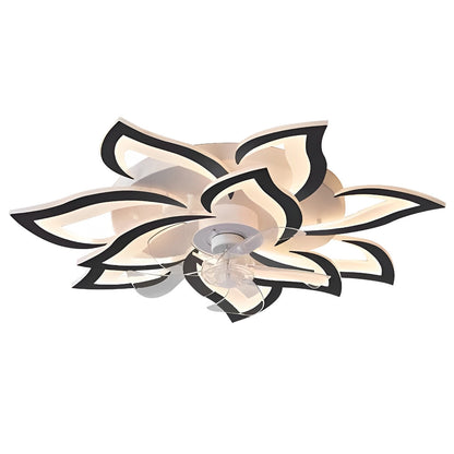 Creative Flower Shaped Three Step Dimming LED Ceiling Fan Lights Chandelier