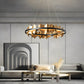 Creative Iceberg Design Metal Circular Stepless Dimming LED Light Chandelier