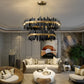 Creative Iceberg Design Metal Circular Stepless Dimming LED Light Chandelier