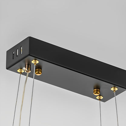 Creative Iceberg Design Metal Circular Stepless Dimming LED Light Chandelier