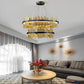 Creative Iceberg Design Metal Circular Stepless Dimming LED Light Chandelier