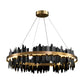 Creative Iceberg Design Metal Circular Stepless Dimming LED Light Chandelier