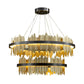 Creative Iceberg Design Metal Circular Stepless Dimming LED Light Chandelier
