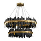 Creative Iceberg Design Metal Circular Stepless Dimming LED Light Chandelier
