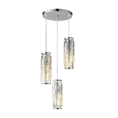 Creative Iron Crystal Glass Industrial Chandelier Pendant Lights Ceiling Lamp