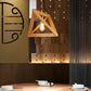 Creative Wood Frame Geometric Minimalist Chandelier Ceiling Pendant Lamp