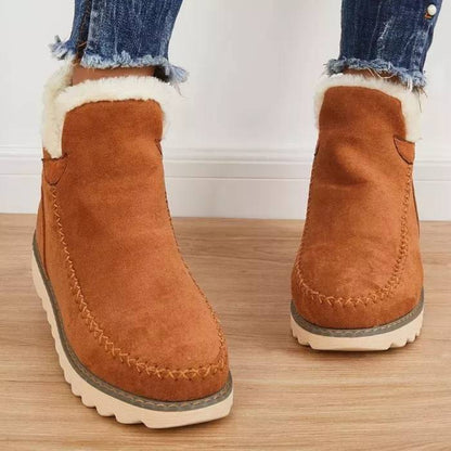 Classic Non-Slip Ankle Snow Booties Warm Fur Lining Boots