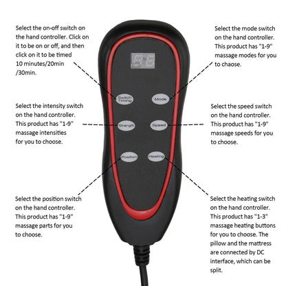Helkropsmassagemåtte med varme