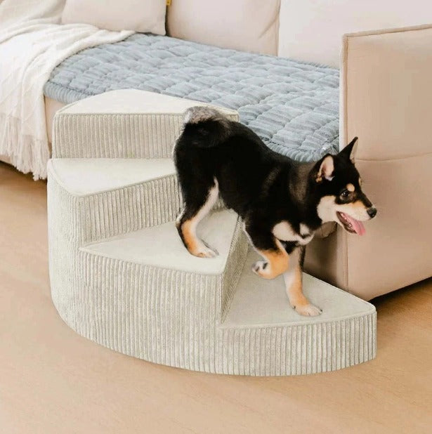 Hudson & Jurgen – Comfort Steps | Orthopedische hondentrap voor het bed met antislip-schuimontwerp | Ruimtebesparende oplossing voor de mobiliteit van huisdieren
