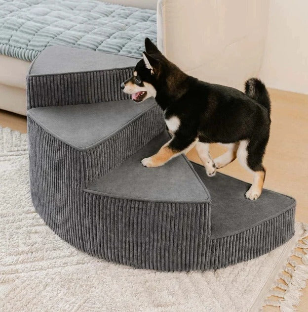 Hudson & Jurgen – Comfort Steps | Orthopedische hondentrap voor het bed met antislip-schuimontwerp | Ruimtebesparende oplossing voor de mobiliteit van huisdieren