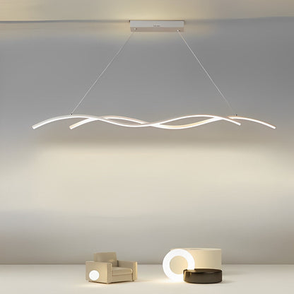 Double Wavy Minimalist LED Creative Modern Chandelier Light