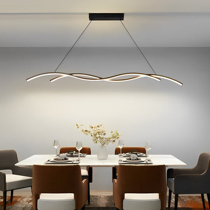 Double Wavy Minimalist LED Creative Modern Chandelier Light