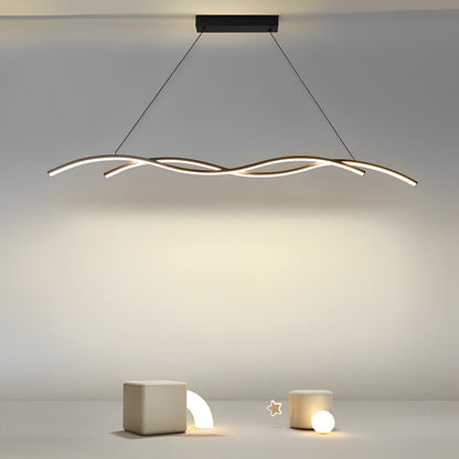 Double Wavy Minimalist LED Creative Modern Chandelier Light