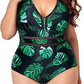 V Neck Swimsuit for Women - Plus Size Bathing Suit