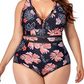 V Neck Swimsuit for Women - Plus Size Bathing Suit