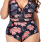 V Neck Swimsuit for Women - Plus Size Bathing Suit