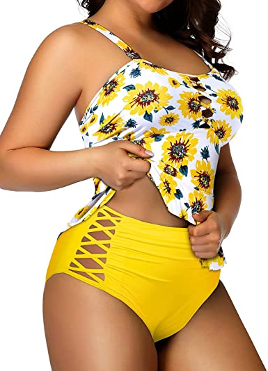 Two Piece Swimsuit for Women - High Waisted Swimsuit