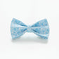 Light Blue Print Bow and Collar