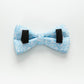 Light Blue Print Bow and Collar