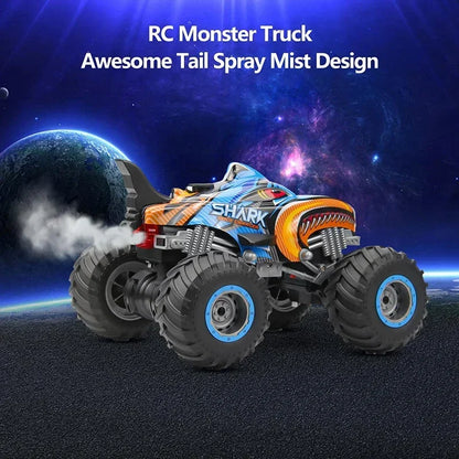 Rc fjernstyret monstertruck offroad 4x4 hajgraver klatrerock driftebil
